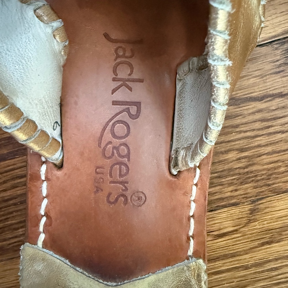 Jack Rogers Women's Gold Sandals - Picture 4 of 5